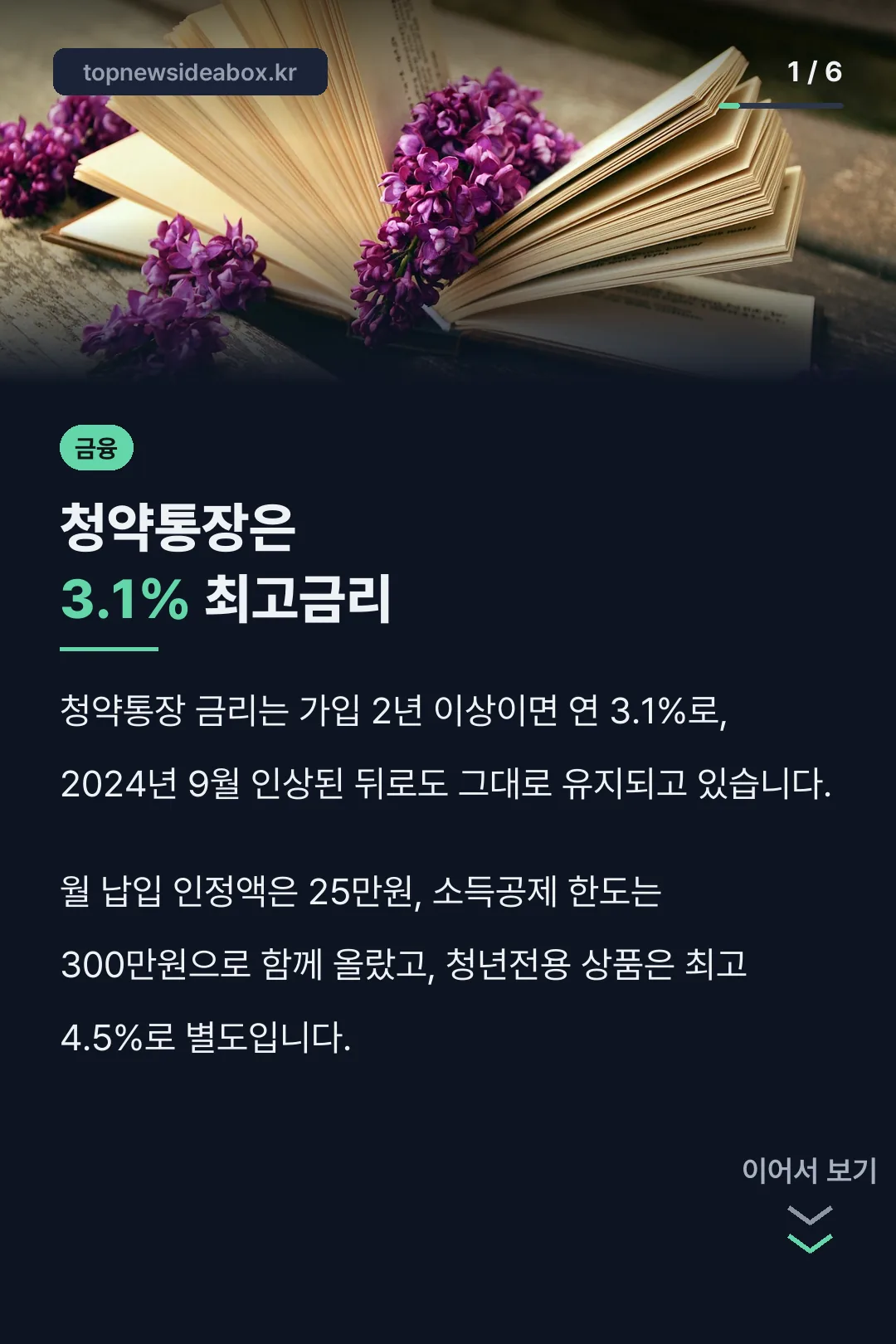 청약통장은 3.1% 최고금리