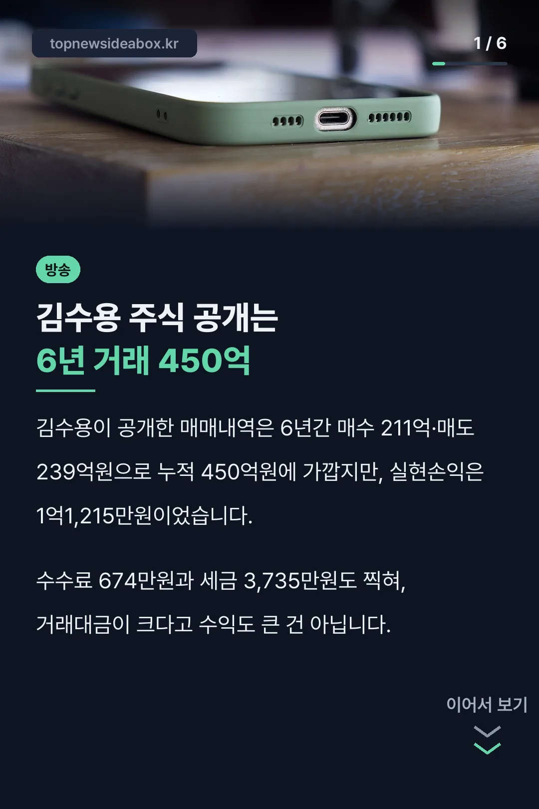 김수용 주식 공개는 6년 거래 450억