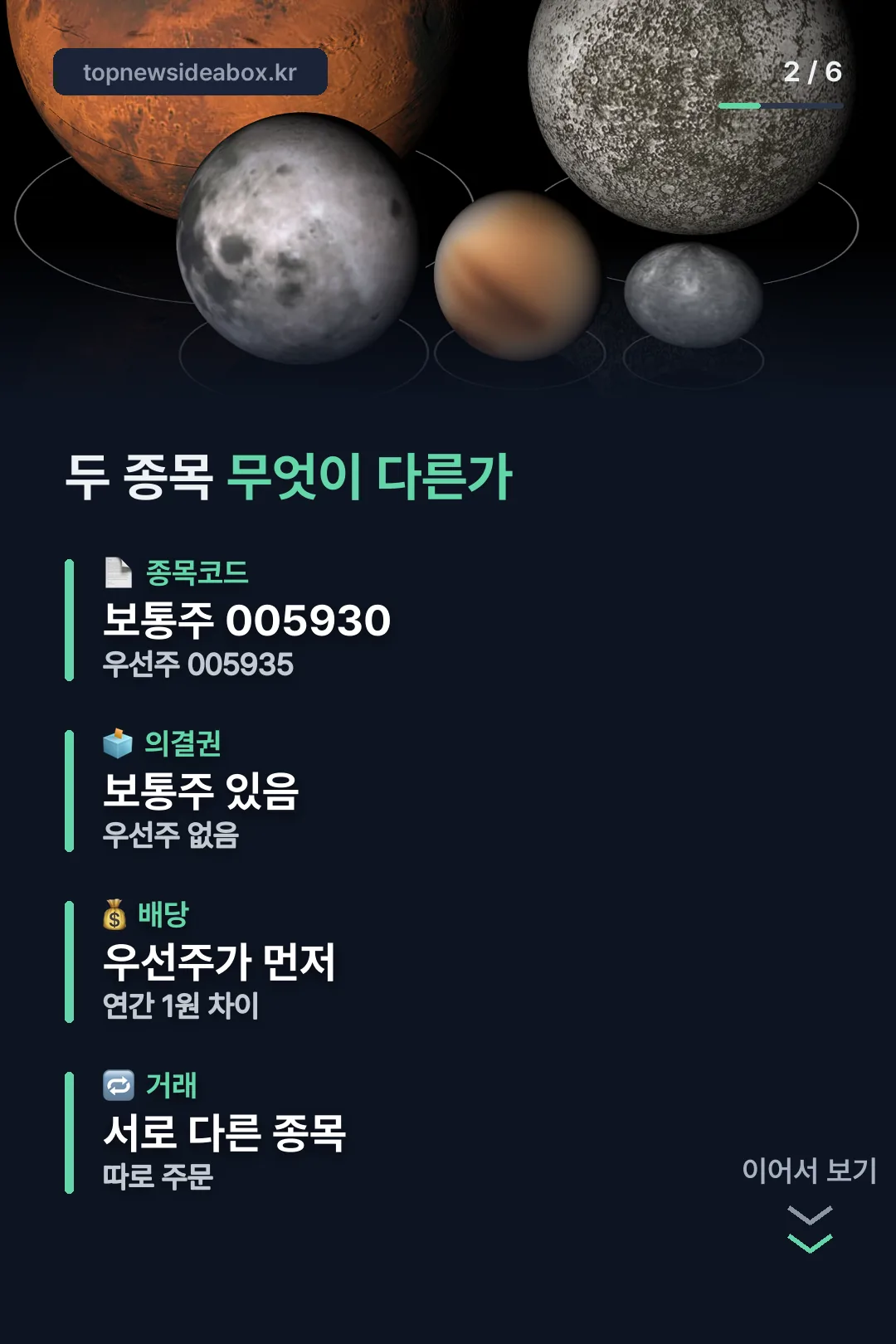 보통주와 우선주 비교
