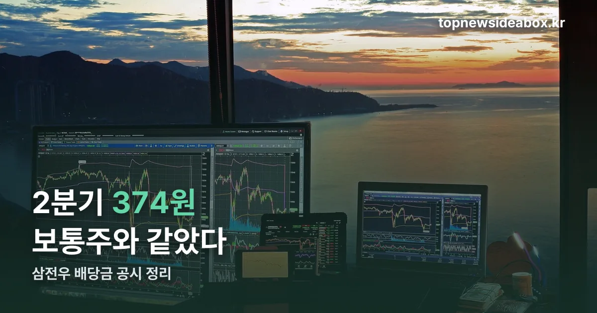 삼전우 배당금 정리 썸네일
