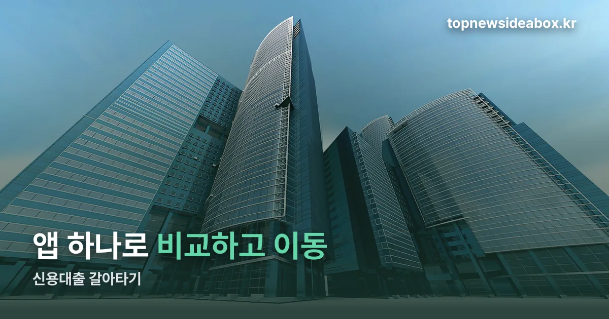 신용대출 갈아타기 정리 썸네일