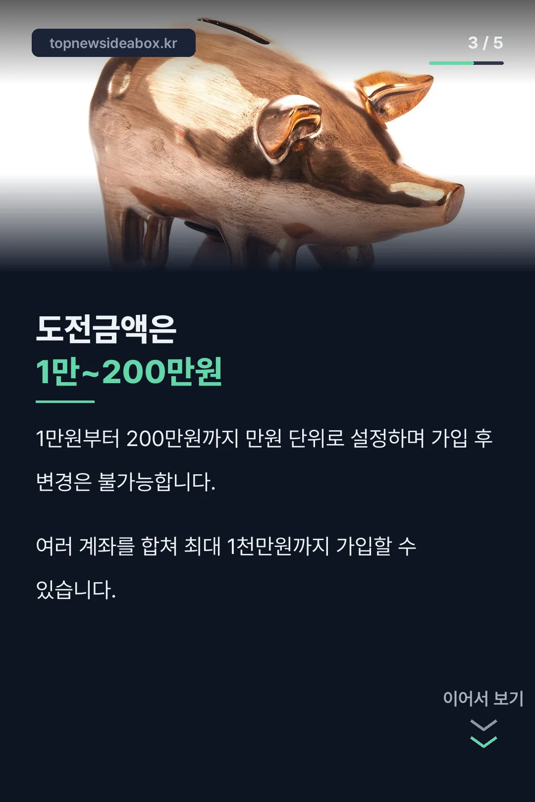 도전금액 설정 한도