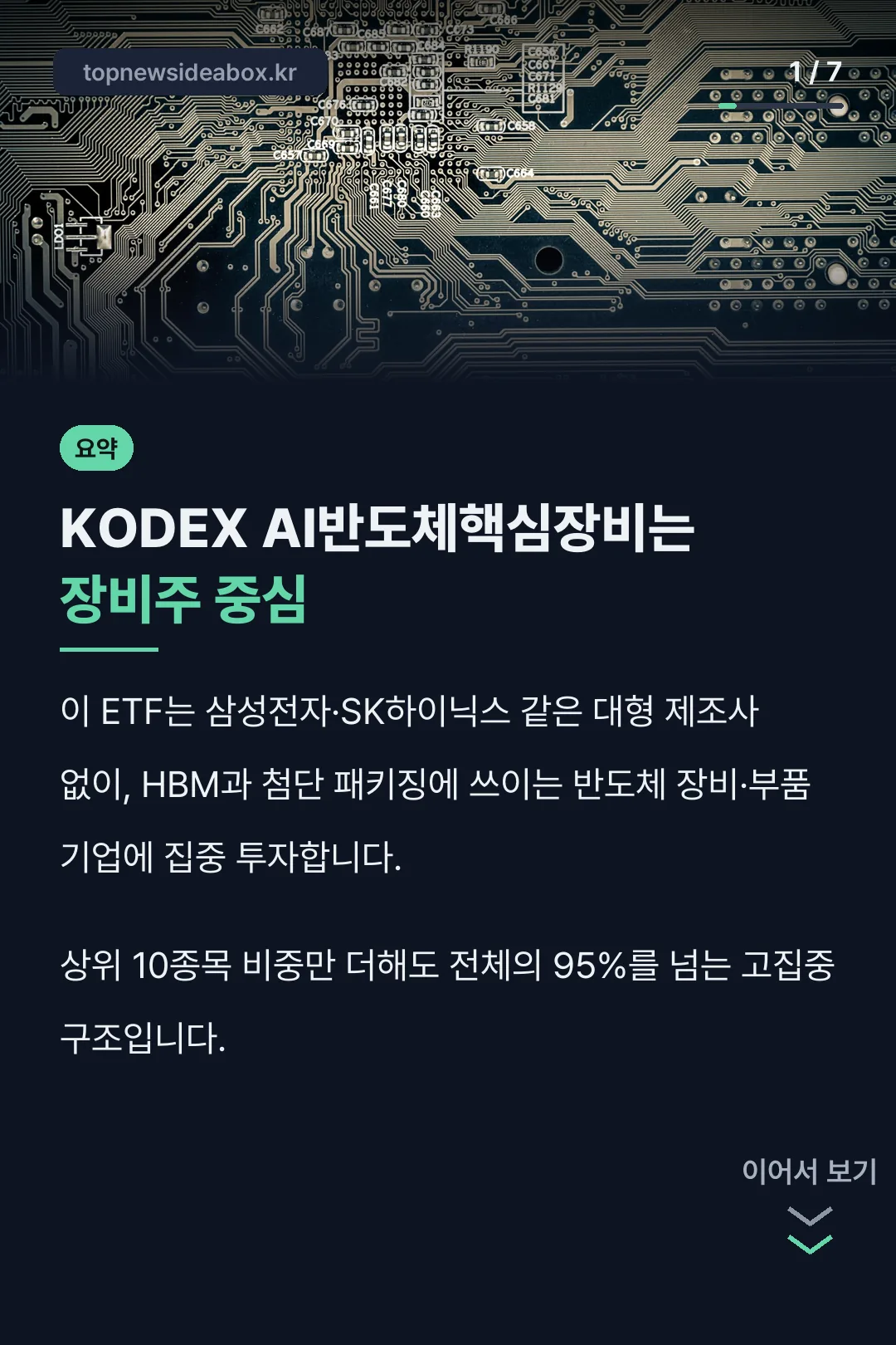 장비주 중심 ETF 요약